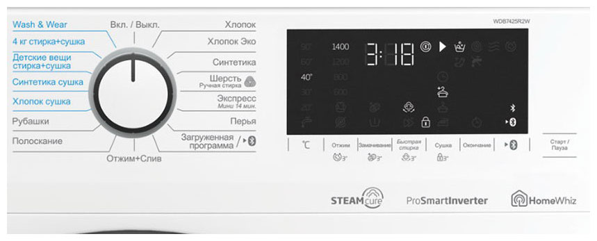 ���������� ������ � ������ Beko WDB7425R2W