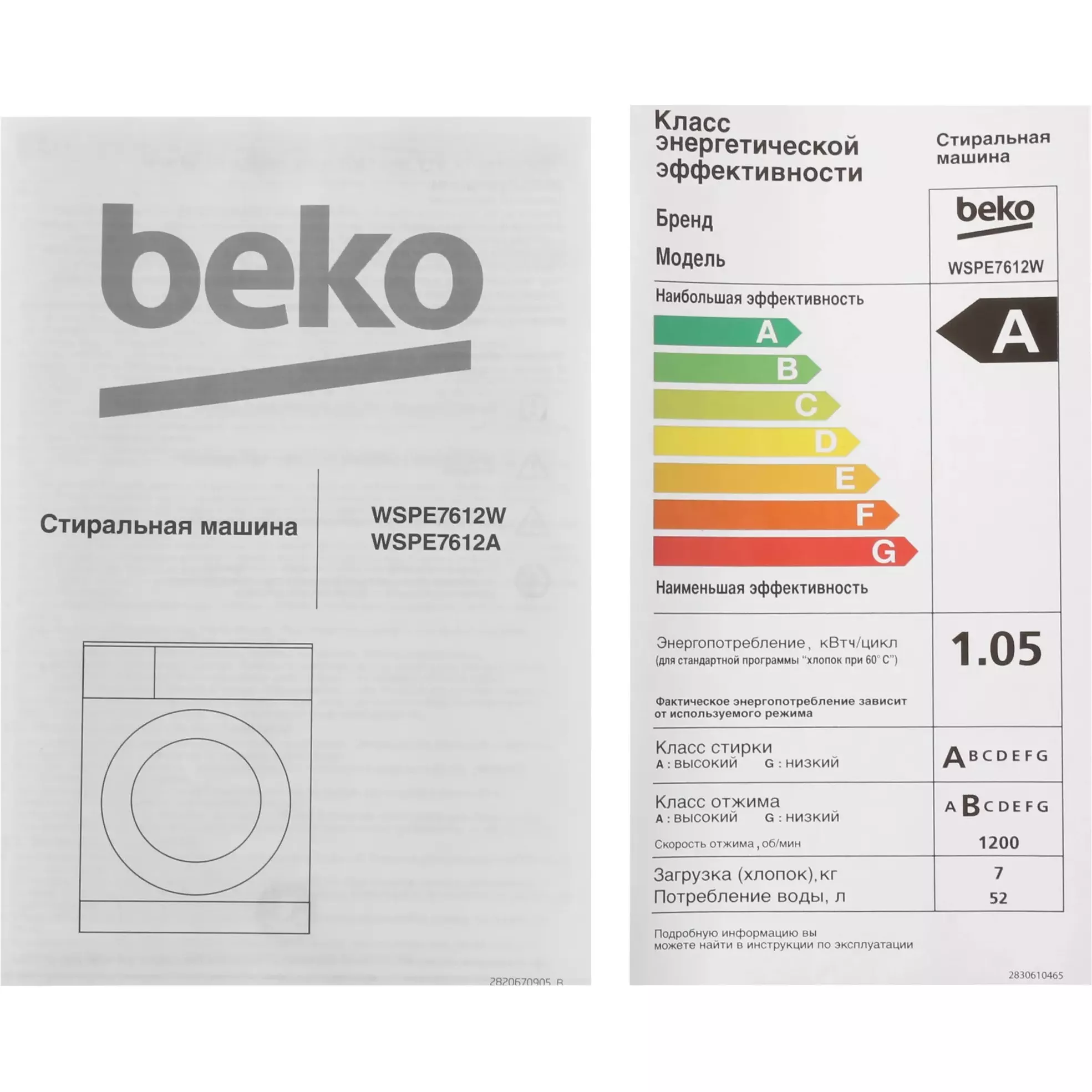 ���������� ������ Beko RSPE78612W