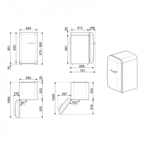 ����������� Smeg FAB10LWH6 