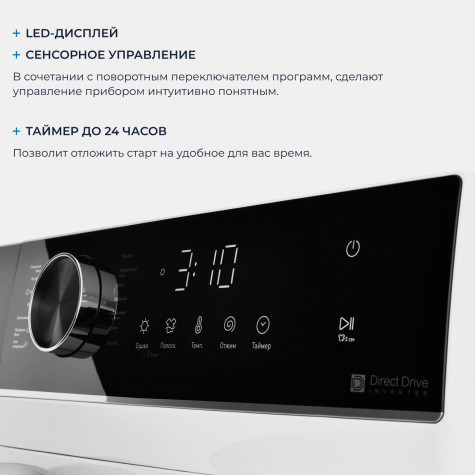 ���������� ������ � ������ Zugel ZWDF10712I Inverter Steam DD 10 ��, �����