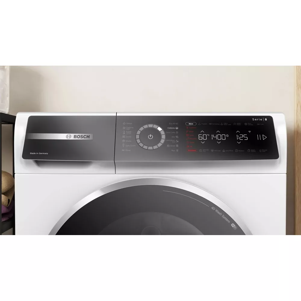 Bosch комплект для установки в колонну Стиральная машина Bosch WGB24410ME + Сушильная машина с тепловым насосом Bosch WQB245B0ME + Соединительный элемент c выдвижной полкой