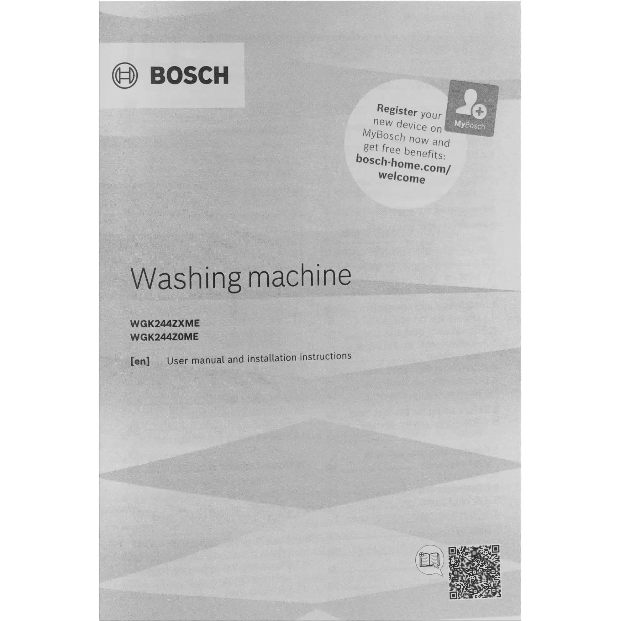 Bosch �������� ��� ��������� � ������� ���������� ������ WGK244Z0ME + ��������� ������ � �������� ������� WQK25200ME + �������������� ������� c ��������� ������