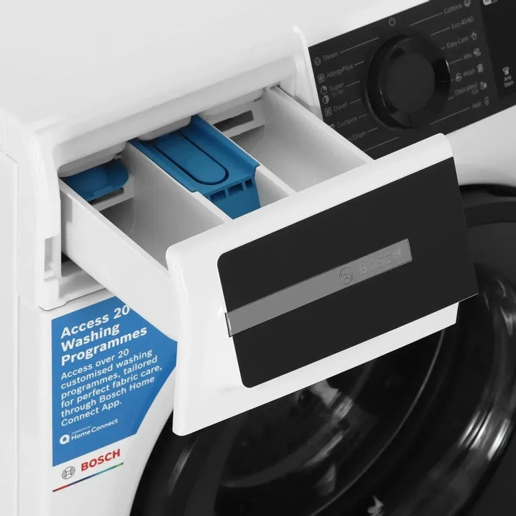 Bosch комплект для установки в колонну Стиральная машина WGK264Z0ME + Сушильная машина с тепловым насосом WQG24501BY + Соединительный элемент c выдвижной полкой