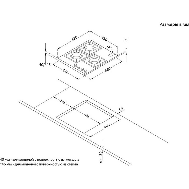 ������� �������� ������ Korting HGG 4825 CTW