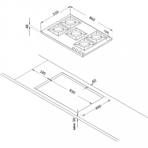 ������� �������� ������ Korting HGG 9835 CTB