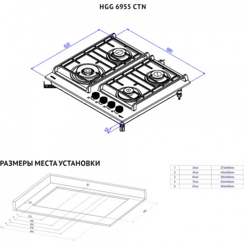������� �������� ������ Korting HGG 6955 CTN