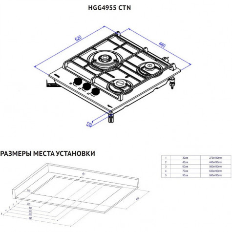 ������� �������� ������ Korting HGG 4955 CTN