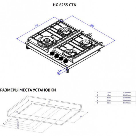 ������� �������� ������ Korting HG 6235 CTN