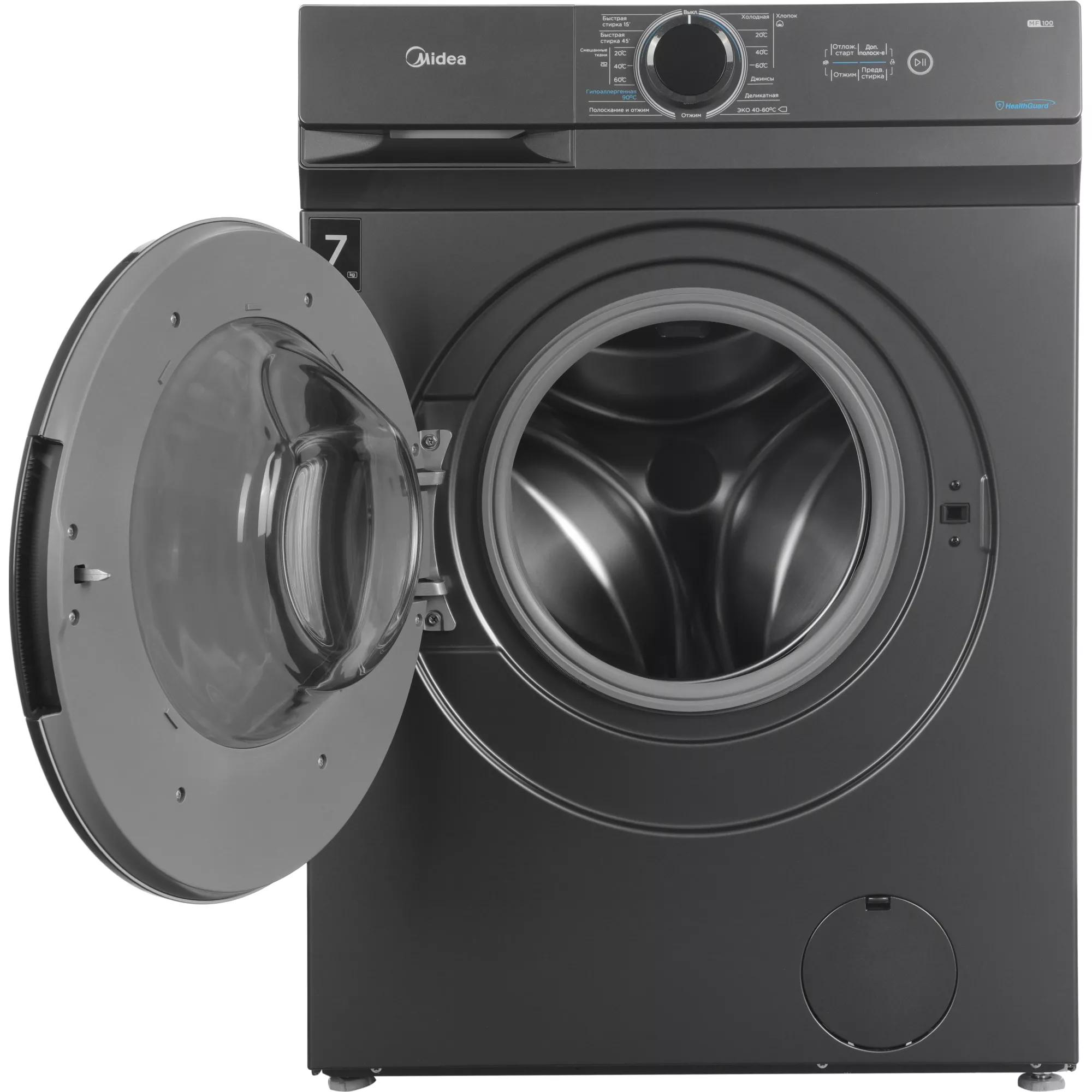 Стиральная машина Midea MF100W70/S-RU класс: A загр.фронтальная макс.:7кг темно-серебристый
