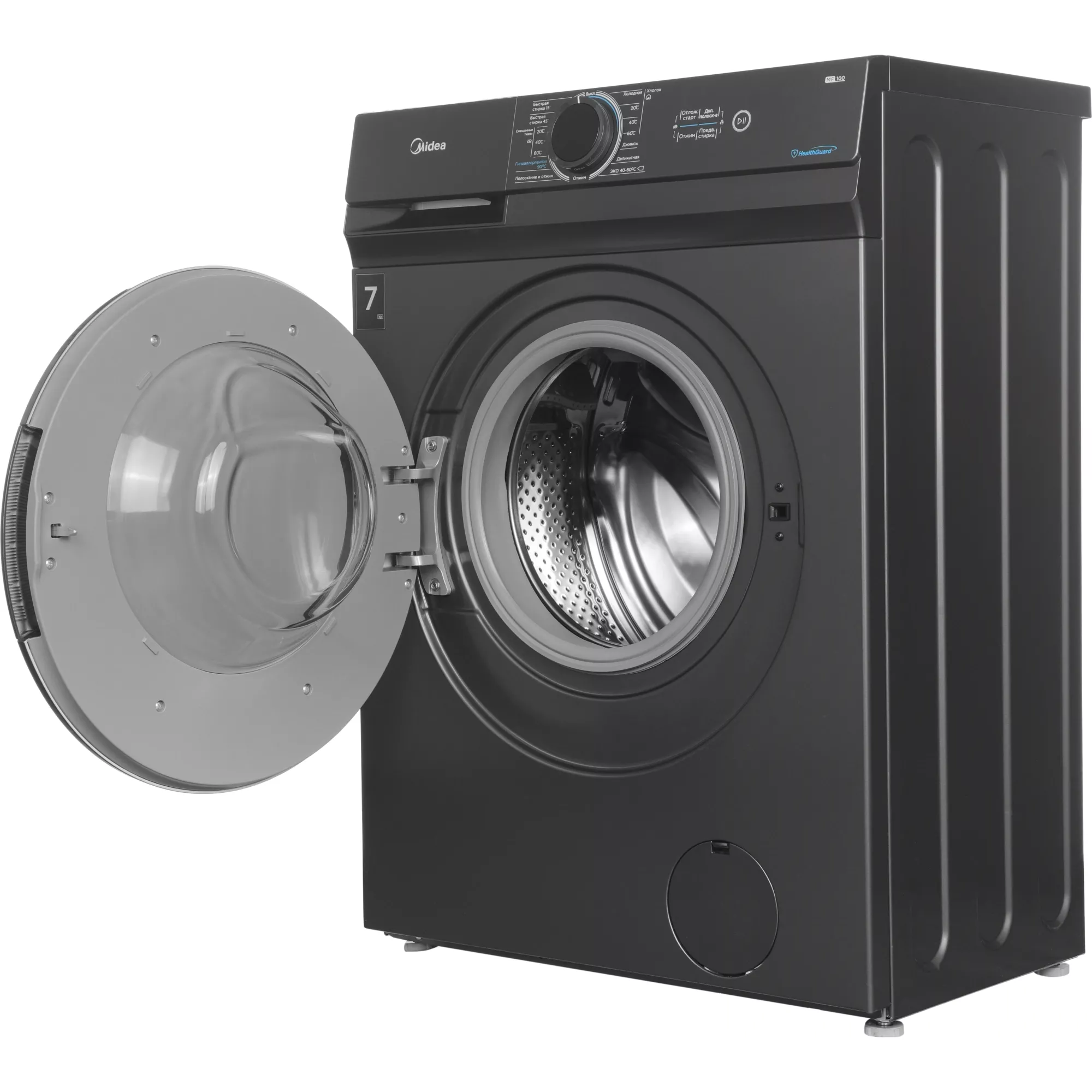 Стиральная машина Midea MF100W70/S-RU класс: A загр.фронтальная макс.:7кг темно-серебристый