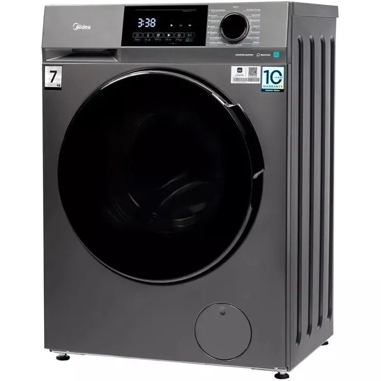 Стиральная машина Midea MFC3712BSW40/S класс: A загр.фронтальная макс.:7кг темно-серебристый инвертор