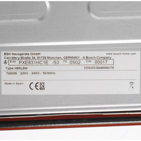 ������������ �������� ������ Bosch PXE831HC1E