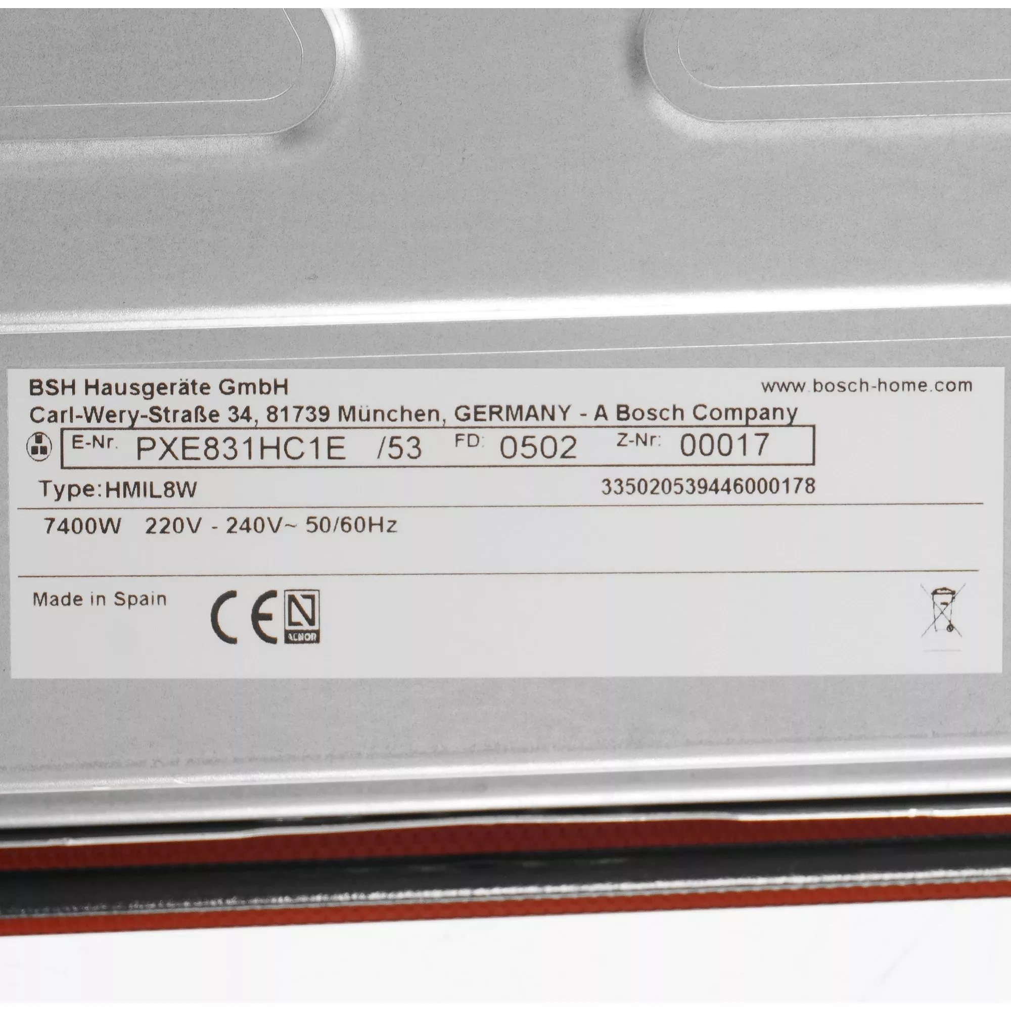 ������������ �������� ������ Bosch PXE831HC1E