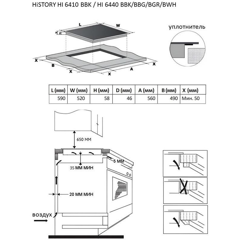 ������������ �������� ������ HiSTORY HI 6440 BWH