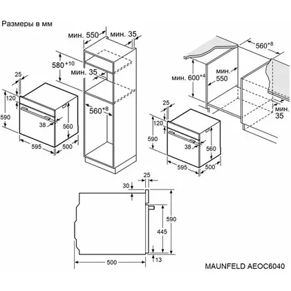 ������������� ������� ���� Maunfeld AEOC6040W