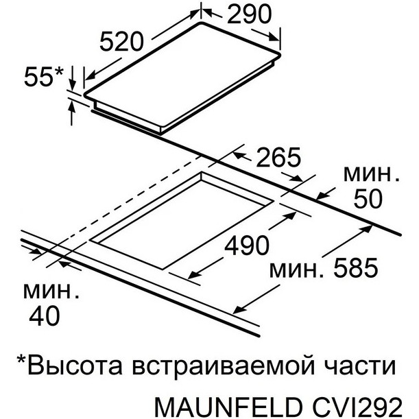 ������������ �������� ������ Maunfeld CVI292STWHC