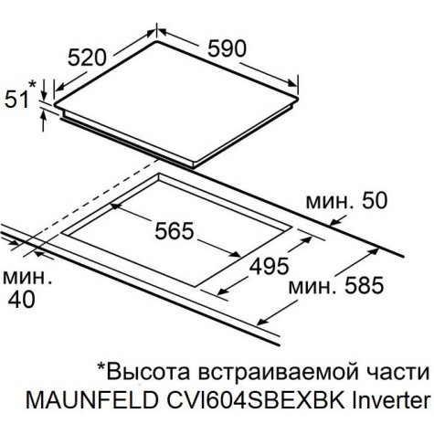 ������������ �������� ������ Maunfeld CVI604SBEXWH Inverter