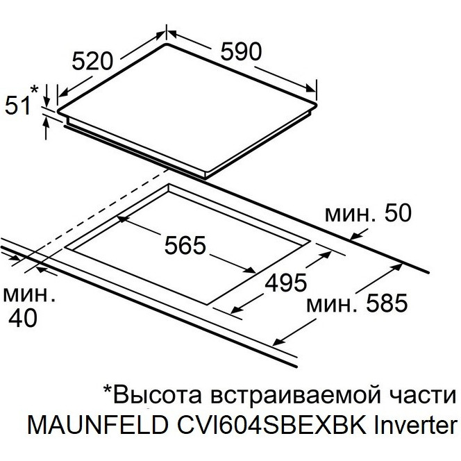 ������������ �������� ������ Maunfeld CVI604SBEXWH Inverter
