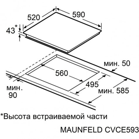 ������������� �������� ������ Maunfeld CVCE593TBK