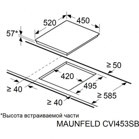 ������������ �������� ������ Maunfeld CVI453SBBKA Inverter