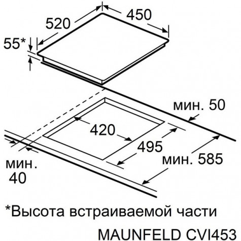 ������������ �������� ������ Maunfeld CVI453STBKC