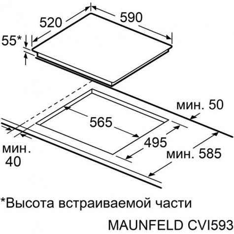 ������������ �������� ������ Maunfeld CVI593SBBK Inverter