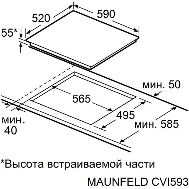 ������������ �������� ������ Maunfeld CVI593SBBK Inverter