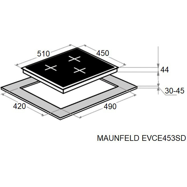 ������������� �������� ������ Maunfeld EVCE453SDPBK