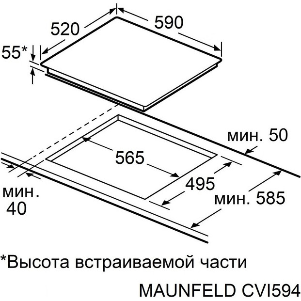 ������������ �������� ������ Maunfeld CVI594BG