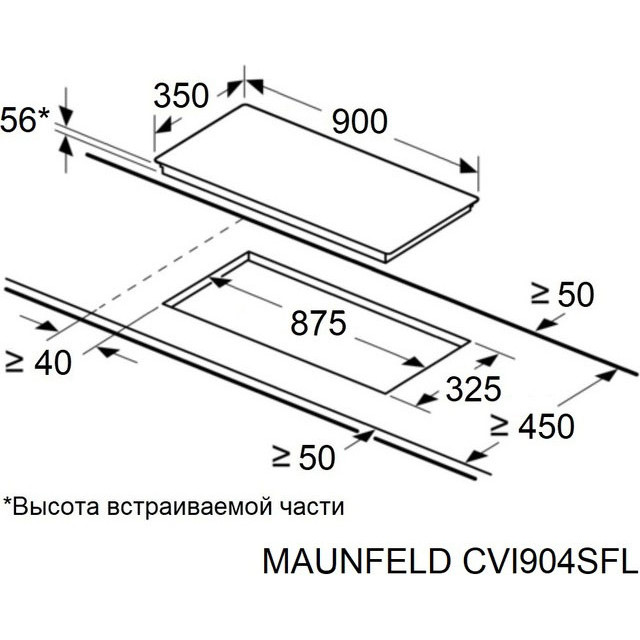 ������������ �������� ������ Maunfeld CVI904SFLDGR