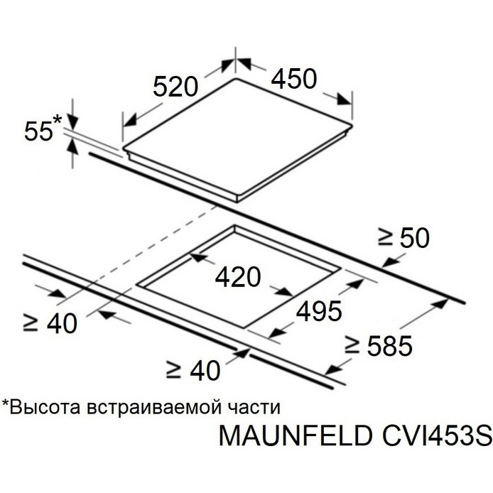 ������������ �������� ������ Maunfeld CVI453SBWH Inverter