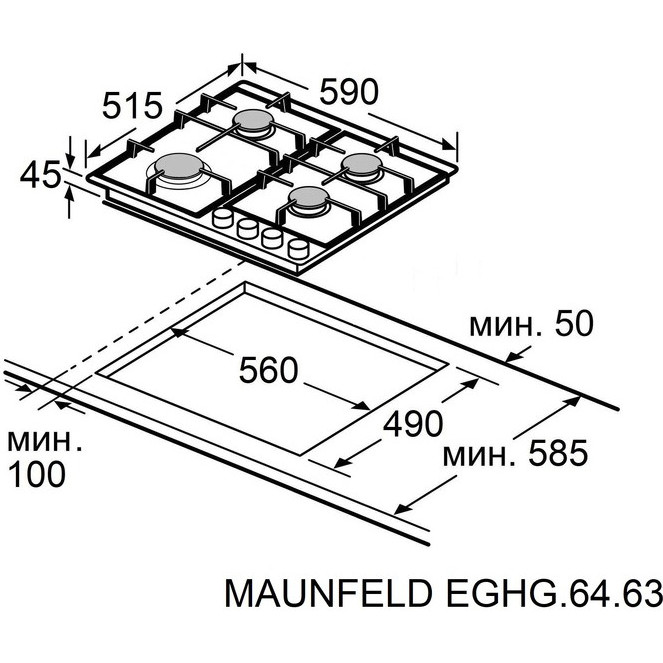 ������� �������� ������ Maunfeld EGHG.64.63CB2/G