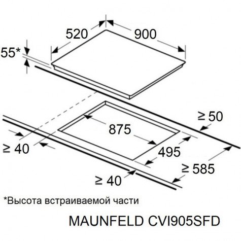������������ �������� ������ Maunfeld CVI905SFDGR
