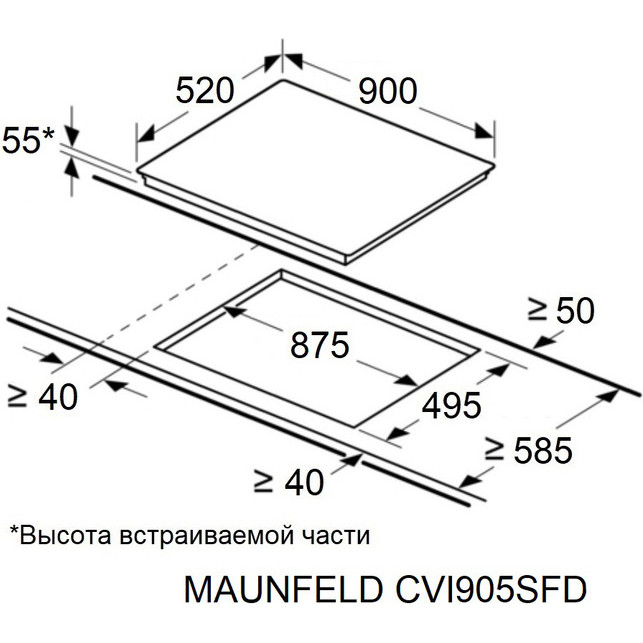 ������������ �������� ������ Maunfeld CVI905SFDGR
