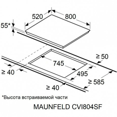 ������������ �������� ������ Maunfeld CVI804SFLGR