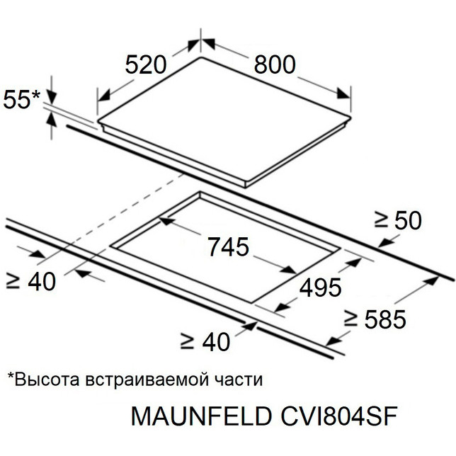 ������������ �������� ������ Maunfeld CVI804SFLGR