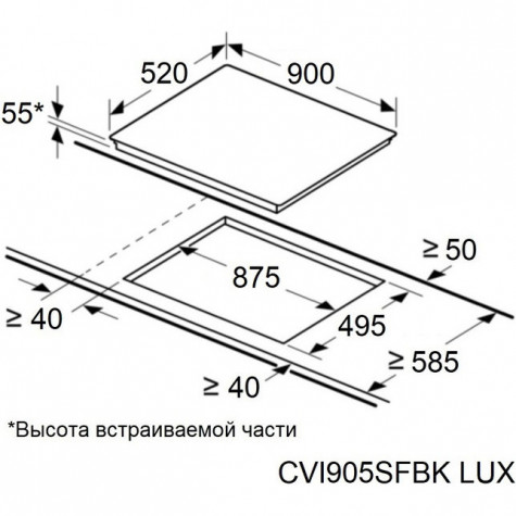 ������������ �������� ������ Maunfeld CVI905SFBK LUX