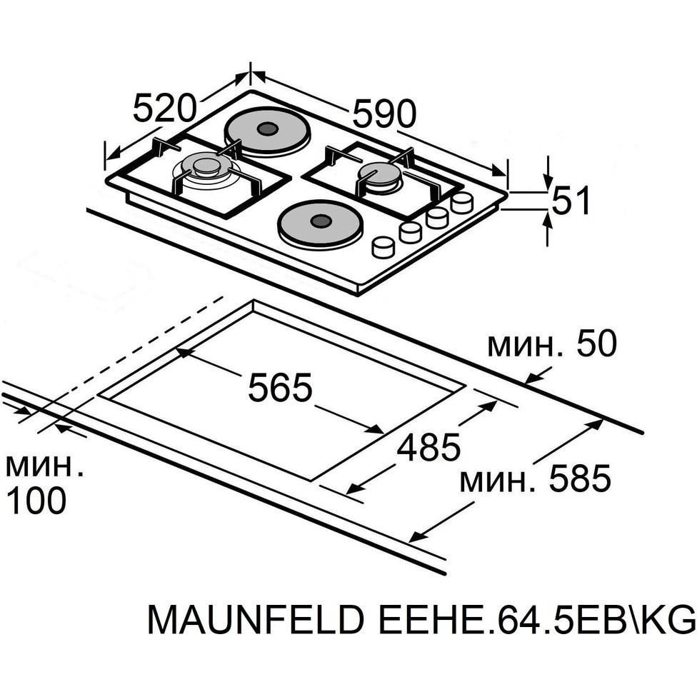��������������� �������� ������ Maunfeld EEHE.64.5EB/KG