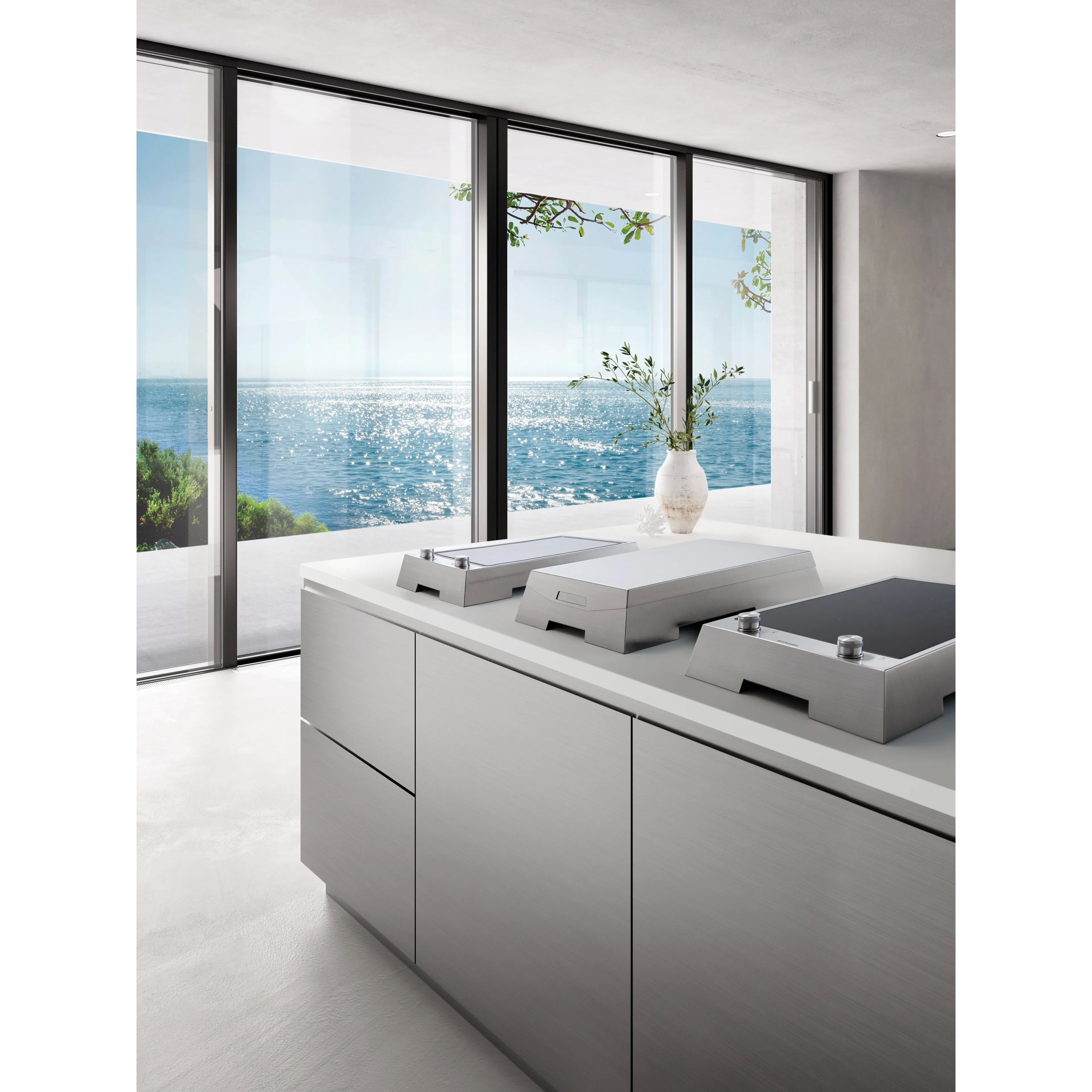 ������������ �������� ������ Barazza 1PTFID black glass ceramic/satin stainless steel