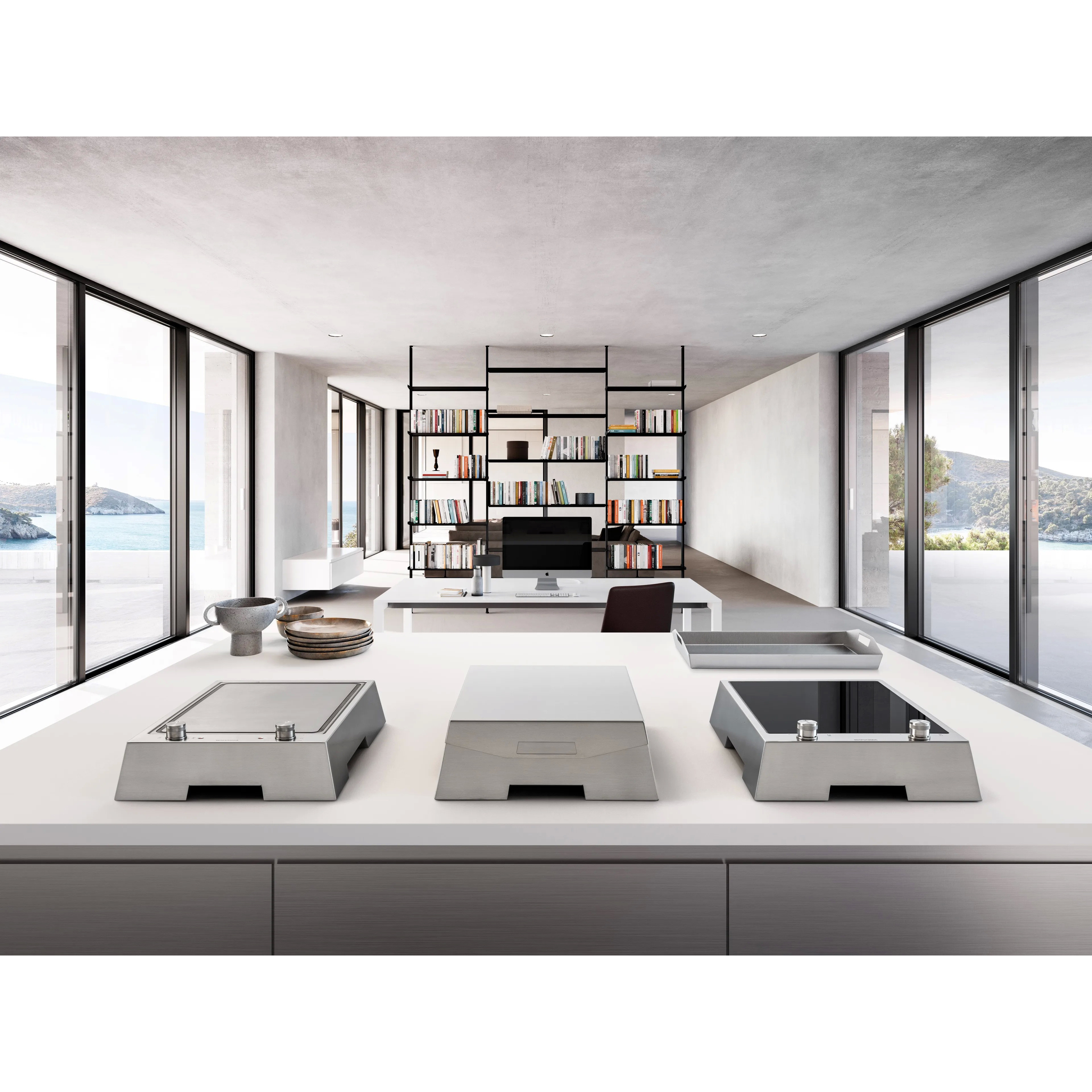 ������������ �������� ������ Barazza 1PTFID black glass ceramic/satin stainless steel