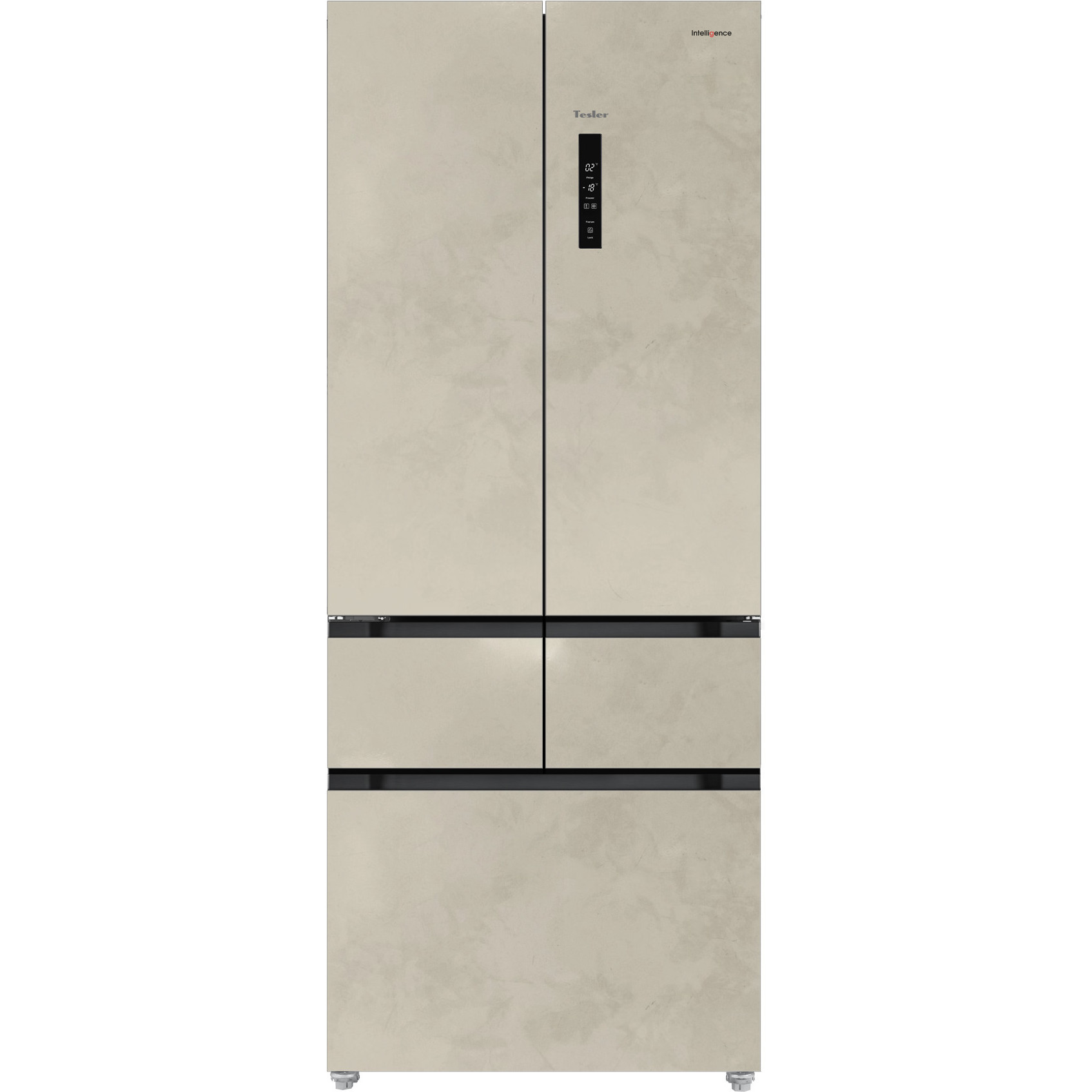 Холодильник TESLER RFD-427BI MARBLE BEIGE