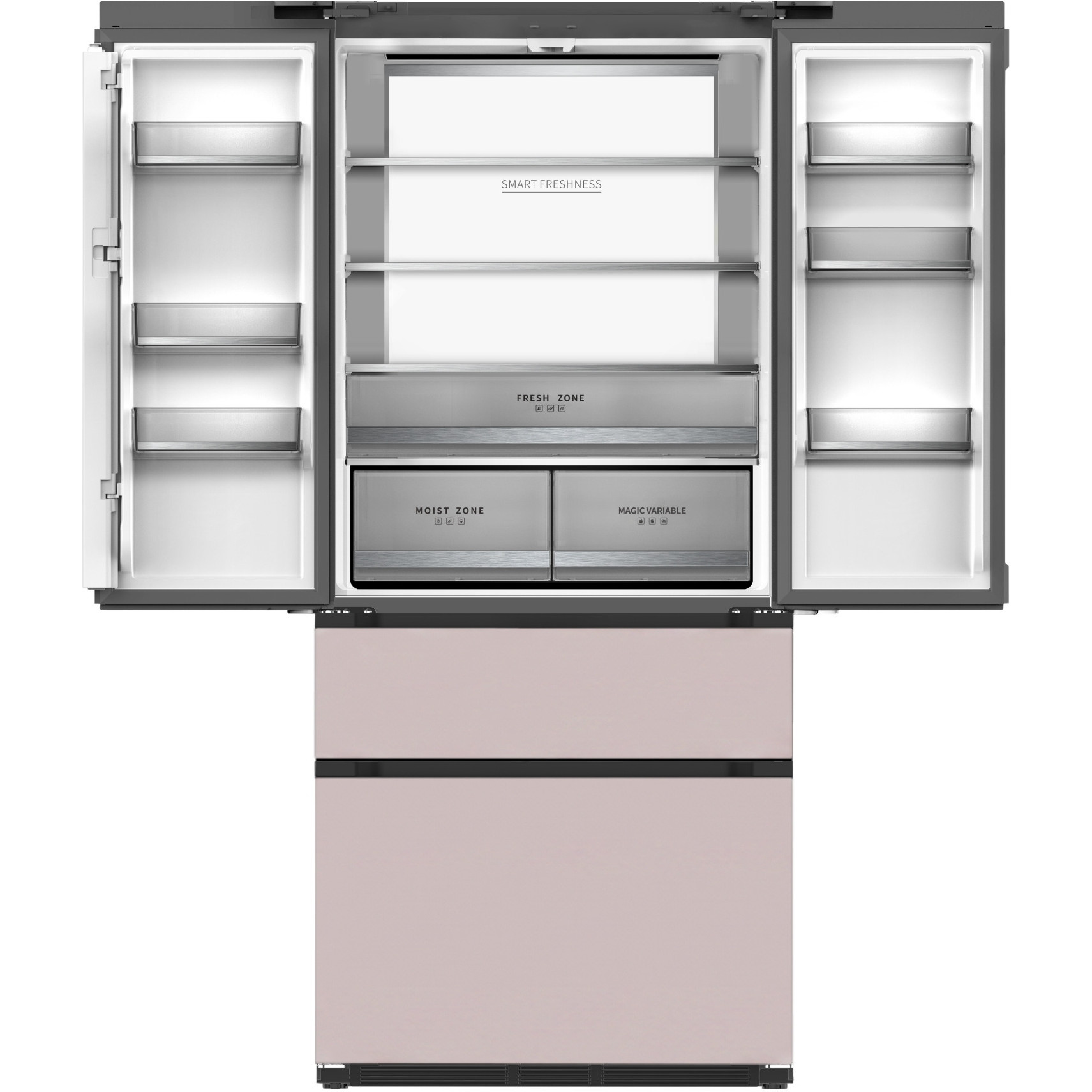 Холодильник TESLER RFD-517BI ROSE GLASS