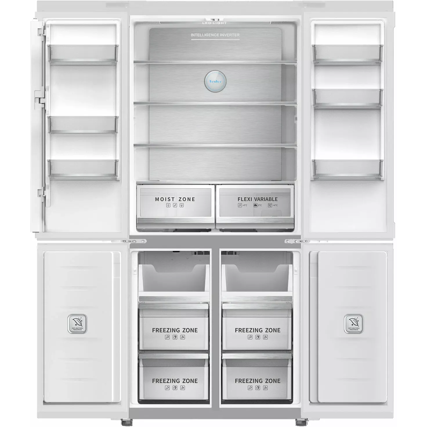 Холодильник TESLER RCD-487BI SPARKLING WHITE