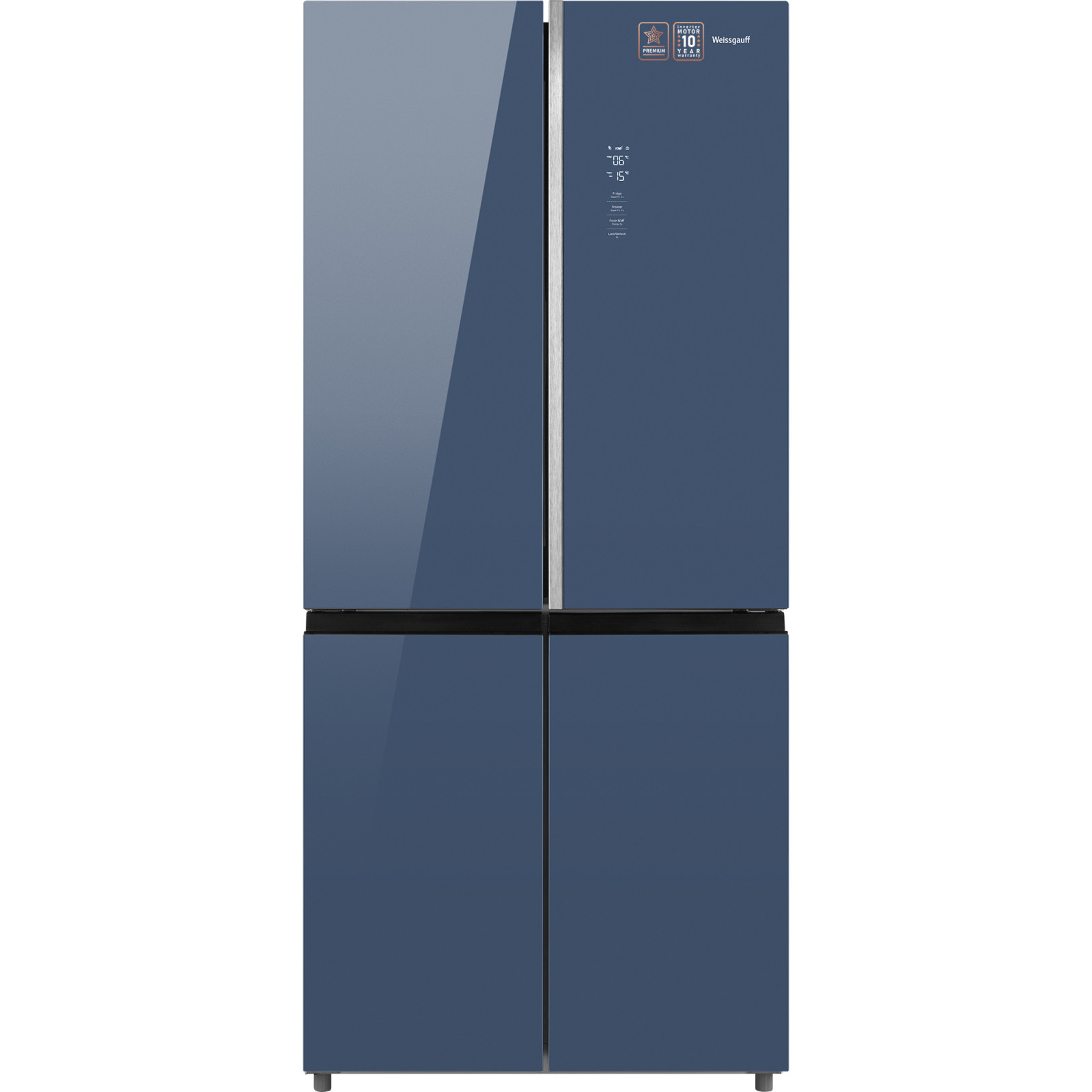 ����������� Side-by-Side Weissgauff WCD 590 NoFrost Inverter Premium Biofresh Blue Glass ����� 