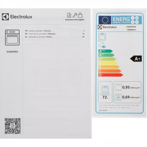 ������������� ������� ���� Electrolux EOD6P66X �����������/������