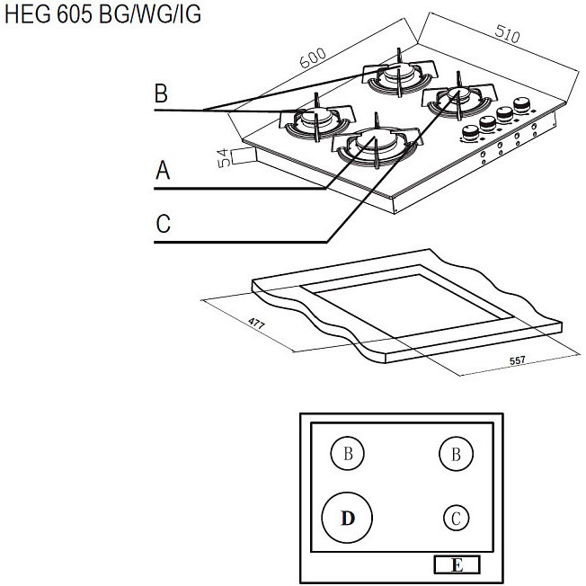 ������� �������� ������ Evelux HEG 605 BG