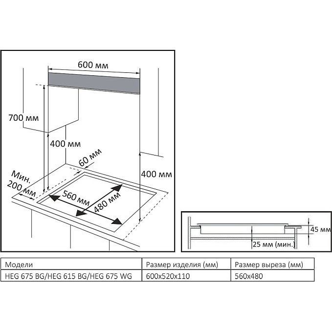 ������� �������� ������ Evelux HEG 675 WG