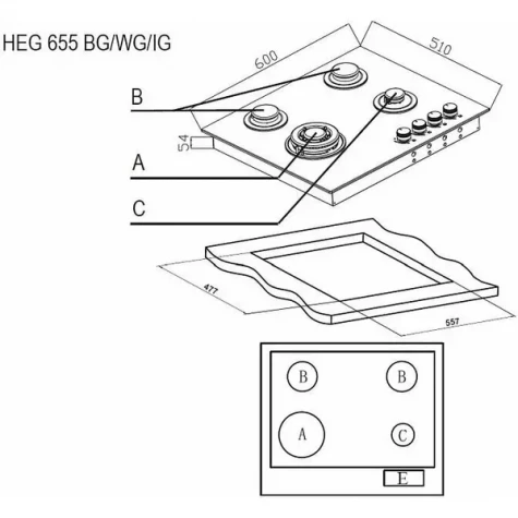 ������� �������� ������ Evelux HEG 655 BG