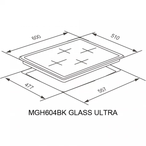 ������� �������� ������ Meferi MGH604BK GLASS ULTRA