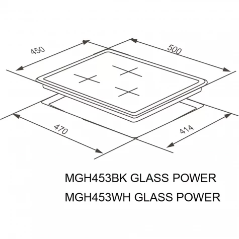 ������� �������� ������ Meferi MGH453WH GLASS POWER